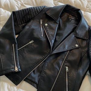 TOP SHOP faux leather biker jacket